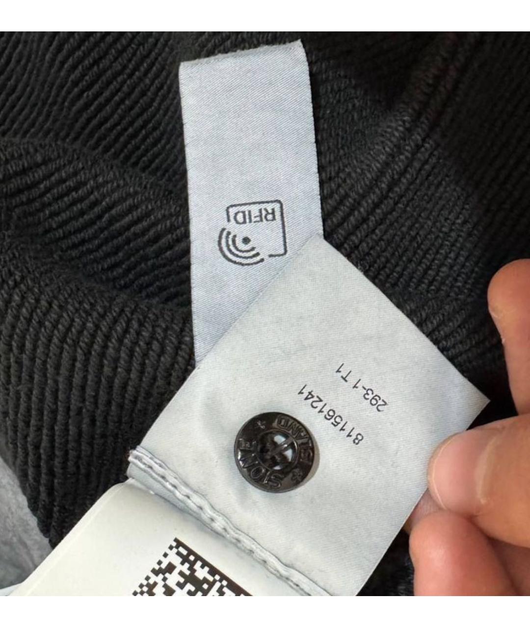 STONE ISLAND Черный хлопковый джемпер / свитер, фото 7