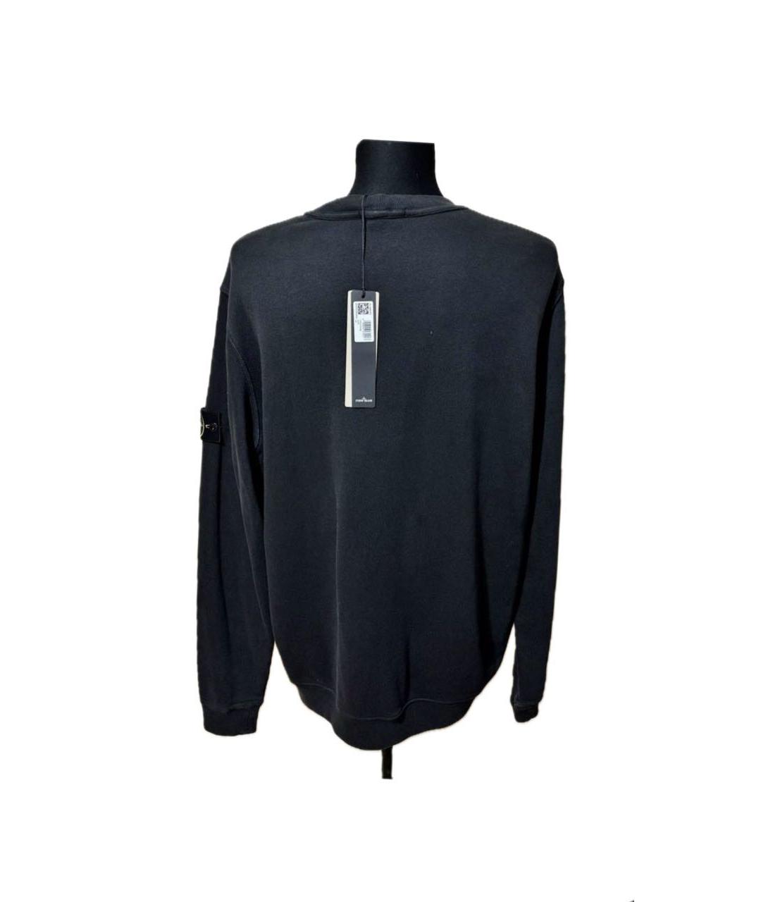 STONE ISLAND Черный хлопковый джемпер / свитер, фото 2