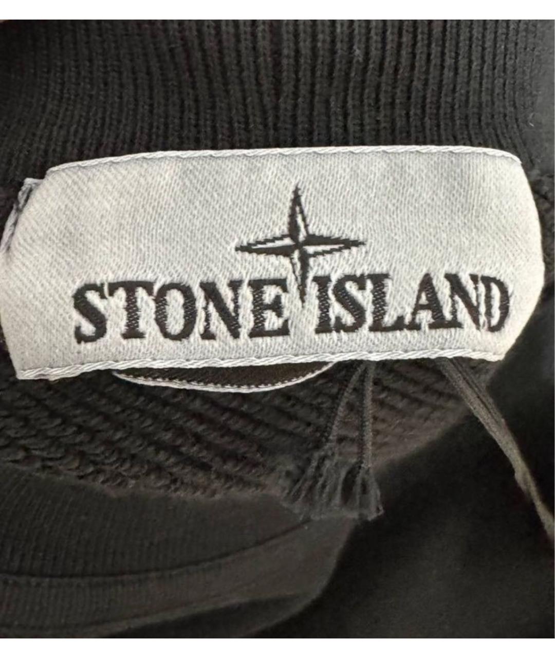 STONE ISLAND Черный хлопковый джемпер / свитер, фото 6