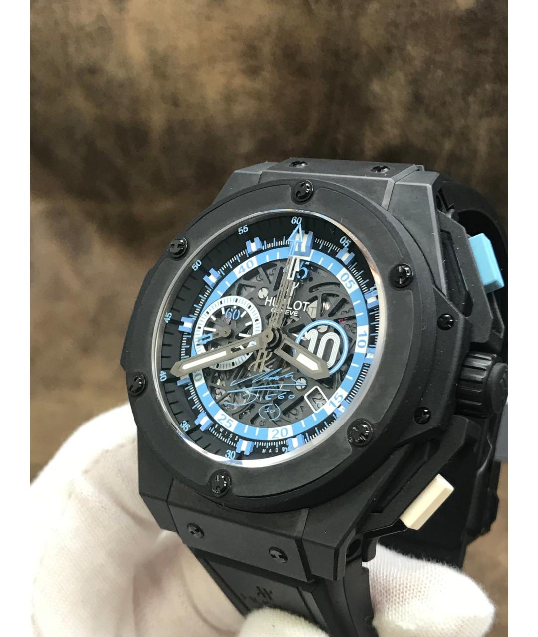 HUBLOT Черные керамические часы, фото 3