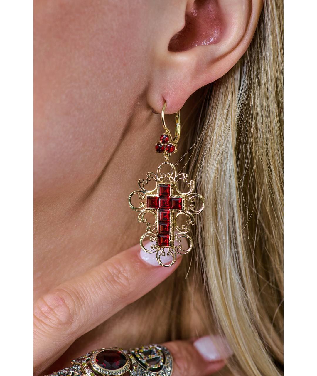 DOLCE&GABBANA Золотые серьги из желтого золота, фото 3