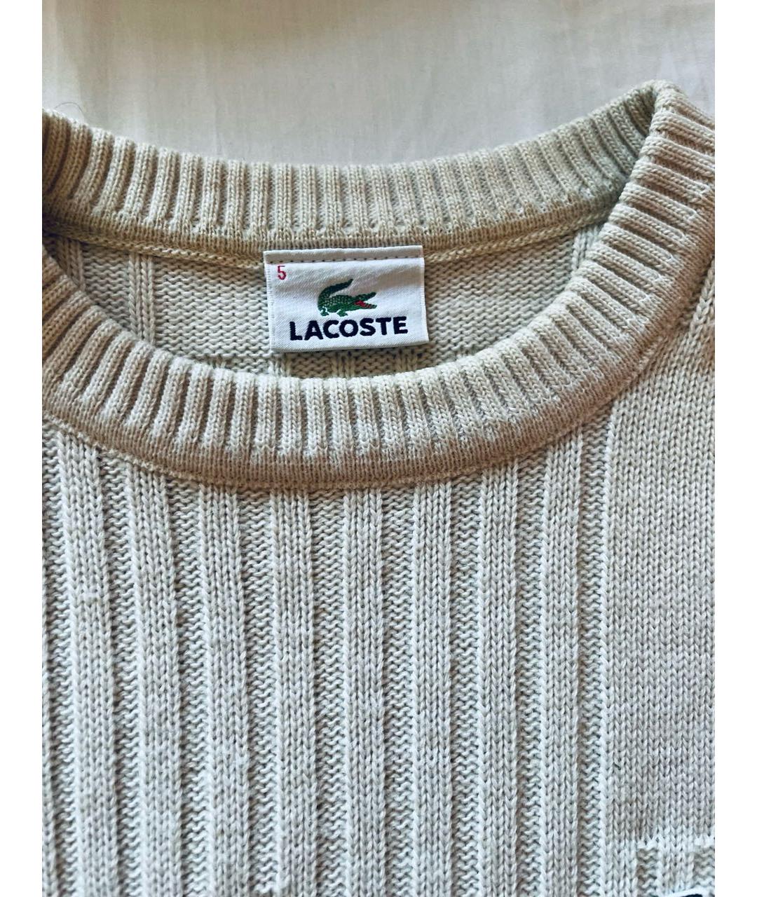 LACOSTE Бежевый джемпер / свитер, фото 4