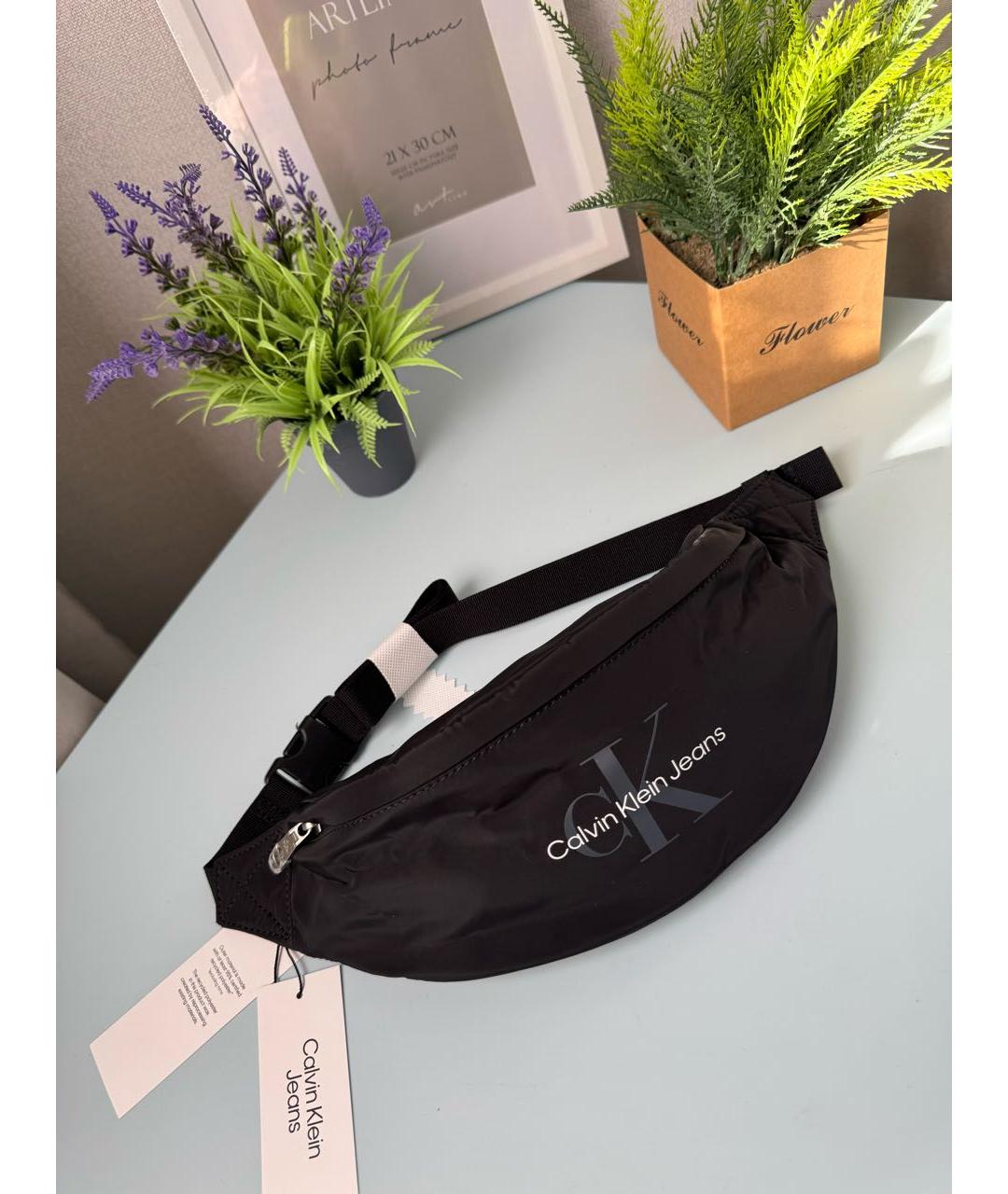 CALVIN KLEIN Черная поясная сумка, фото 2