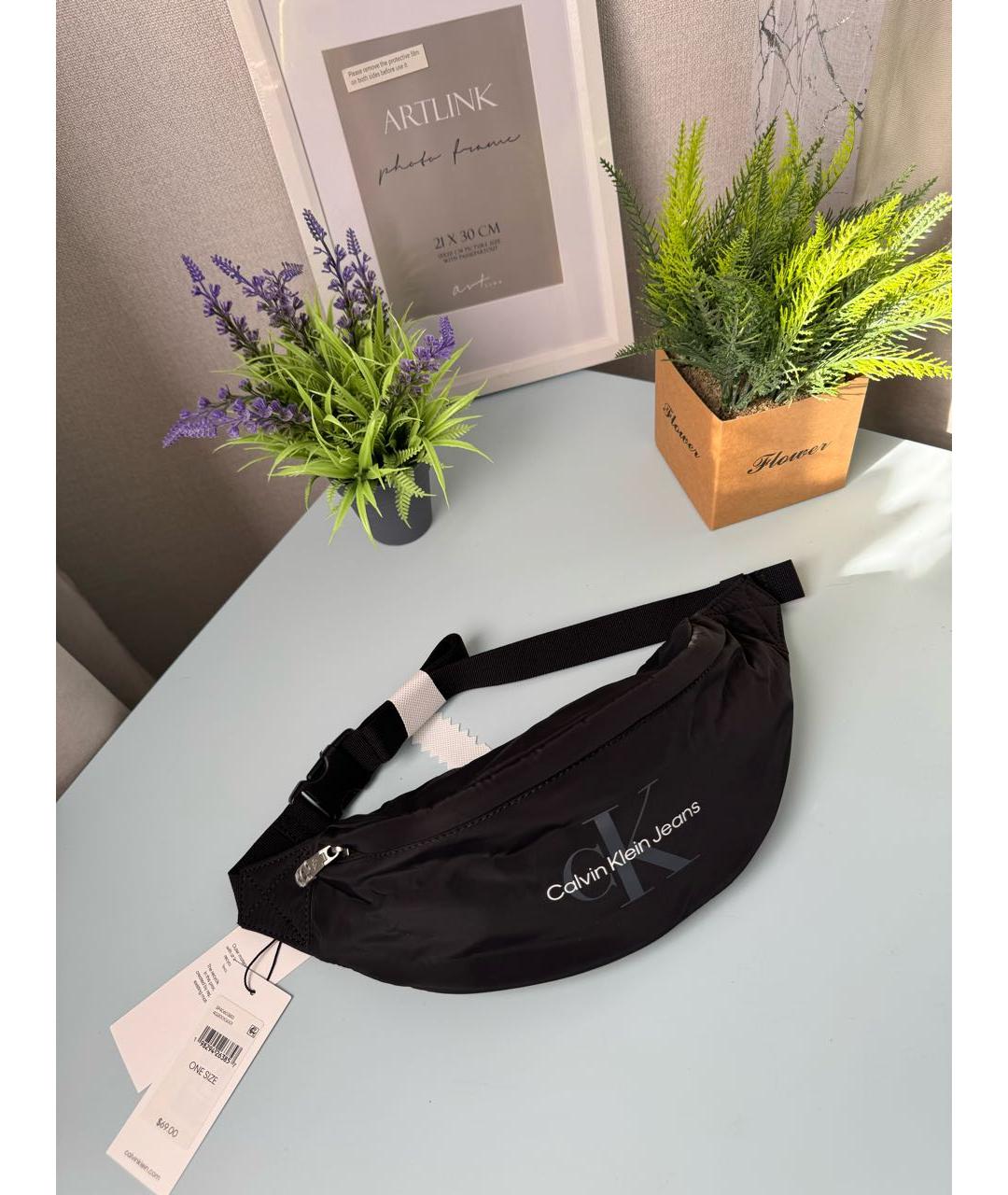 CALVIN KLEIN Черная поясная сумка, фото 4