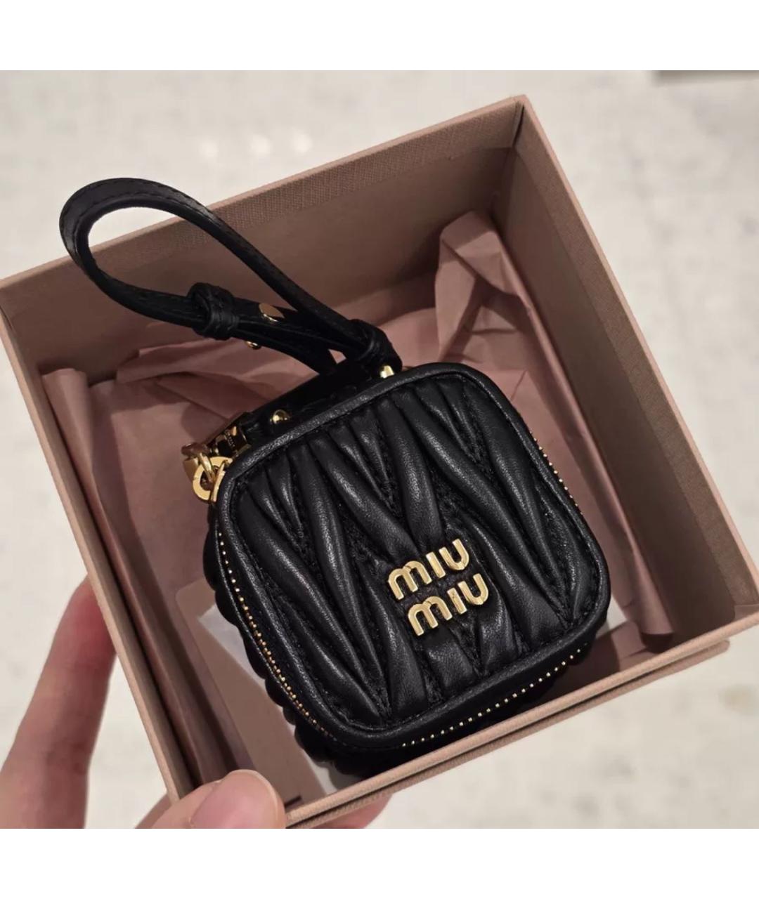 MIU MIU Черный брелок, фото 4