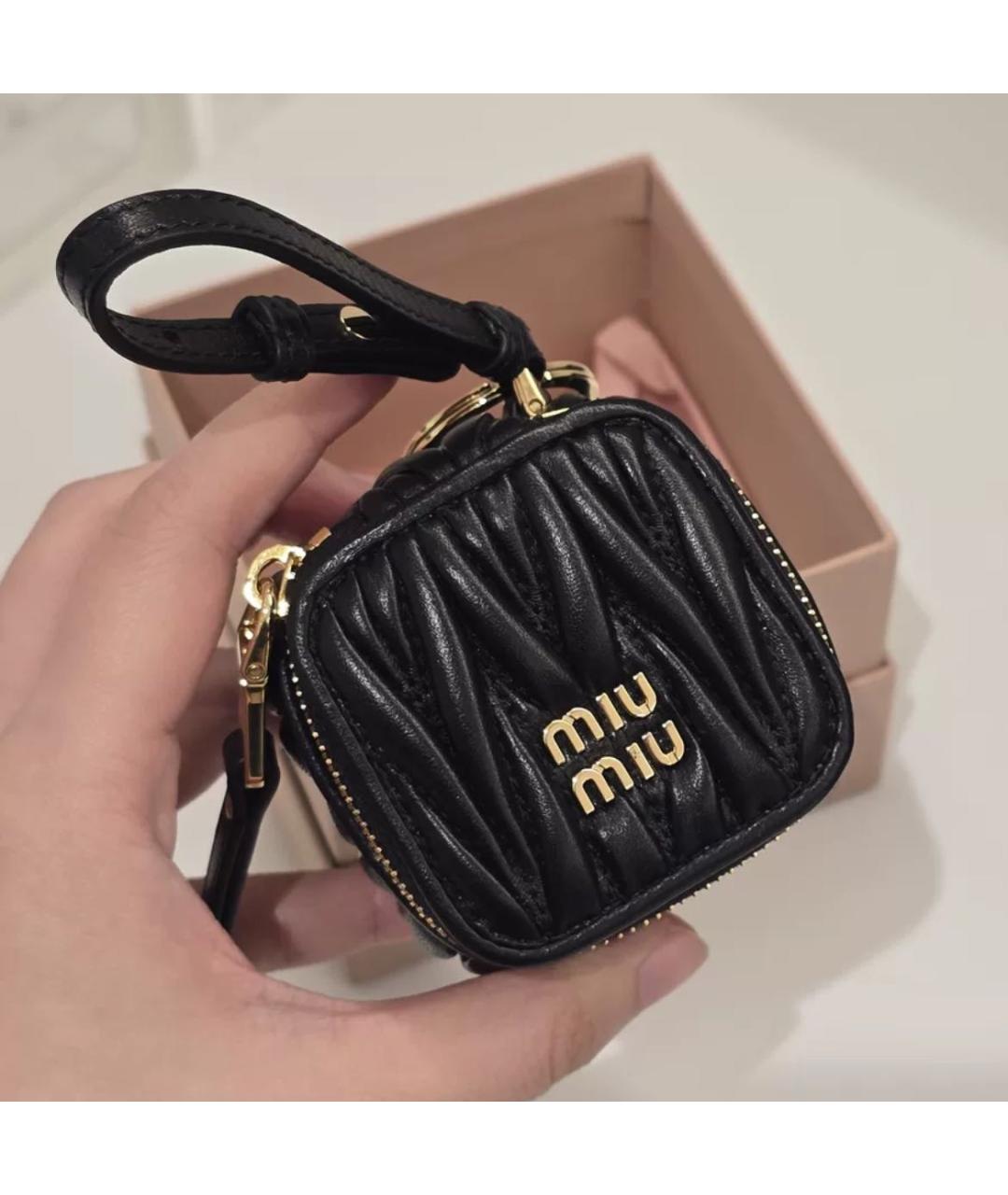 MIU MIU Черный брелок, фото 3