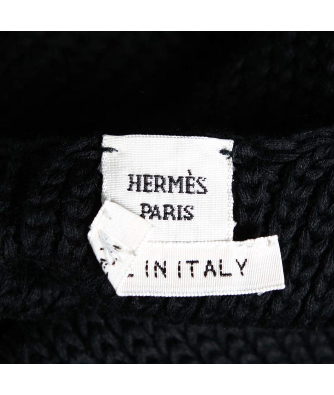 HERMES Черный хлопковый джемпер / свитер, фото 5