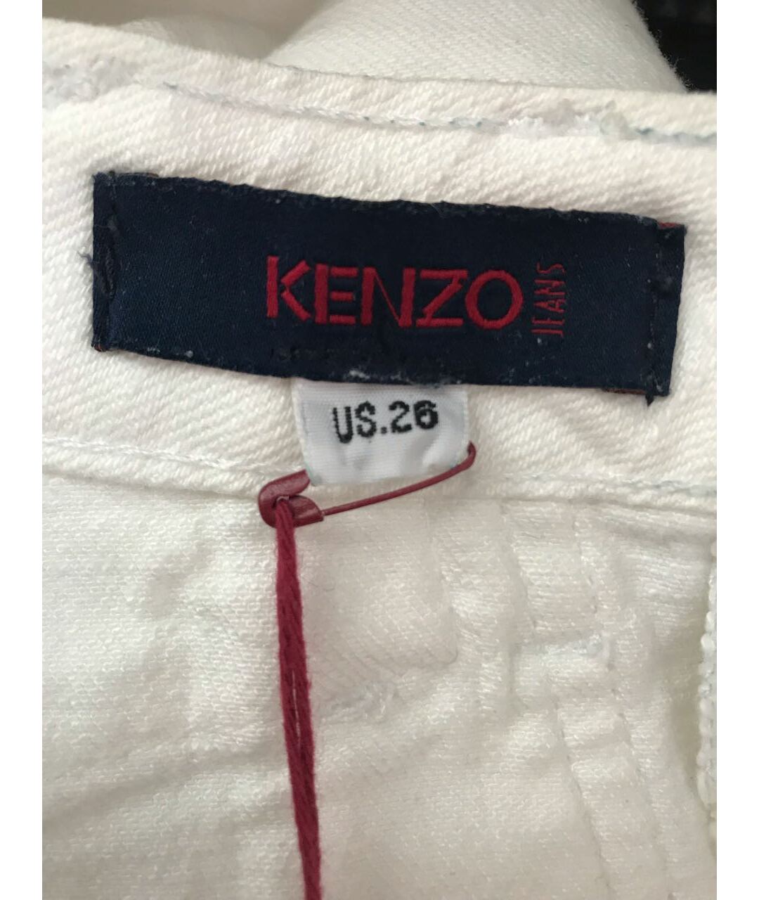 KENZO Белые хлопко-эластановые джинсы слим, фото 3