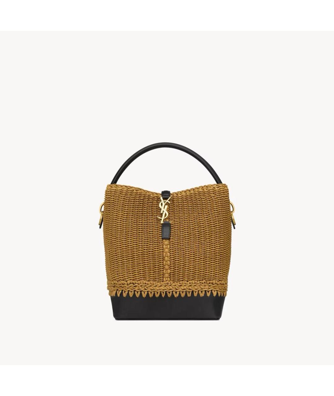 SAINT LAURENT Коричневая пелетеная сумка через плечо, фото 9