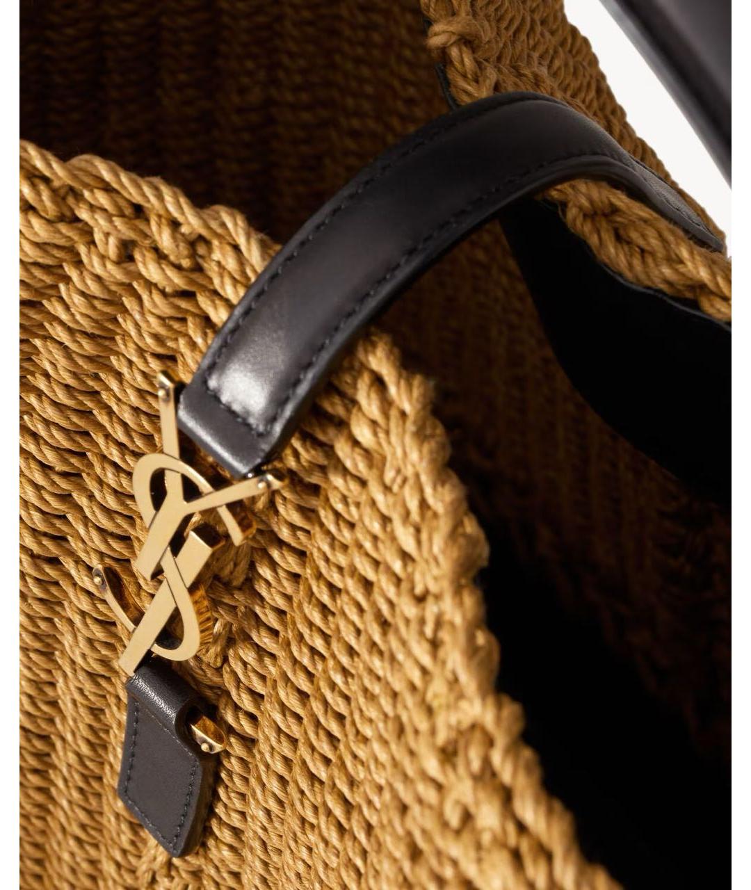 SAINT LAURENT Коричневая пелетеная сумка через плечо, фото 7