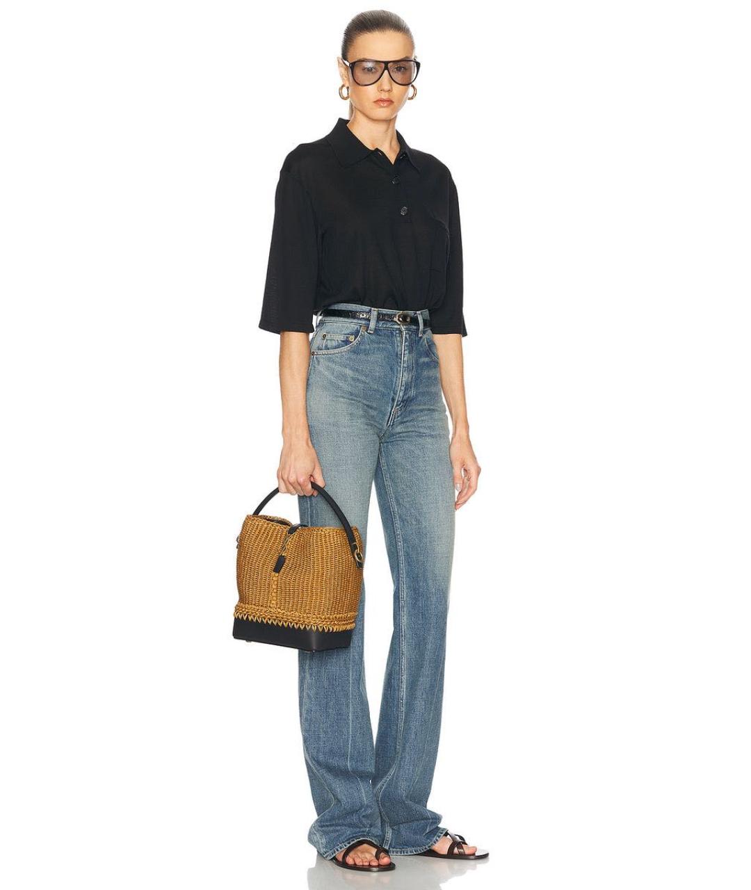 SAINT LAURENT Коричневая пелетеная сумка через плечо, фото 6