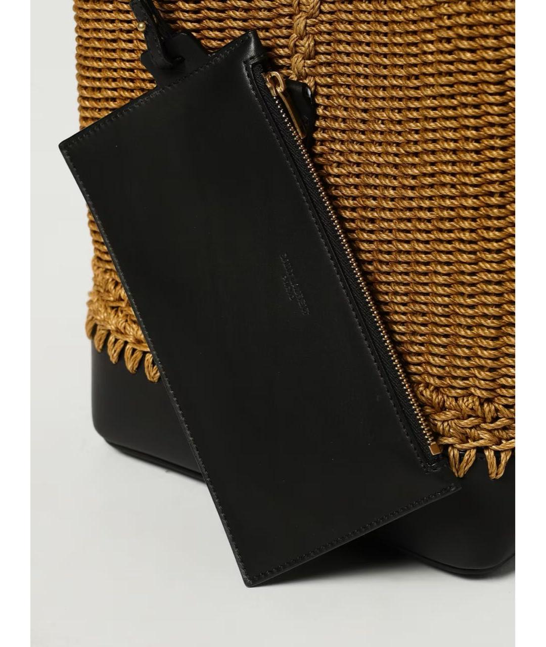 SAINT LAURENT Коричневая пелетеная сумка через плечо, фото 5