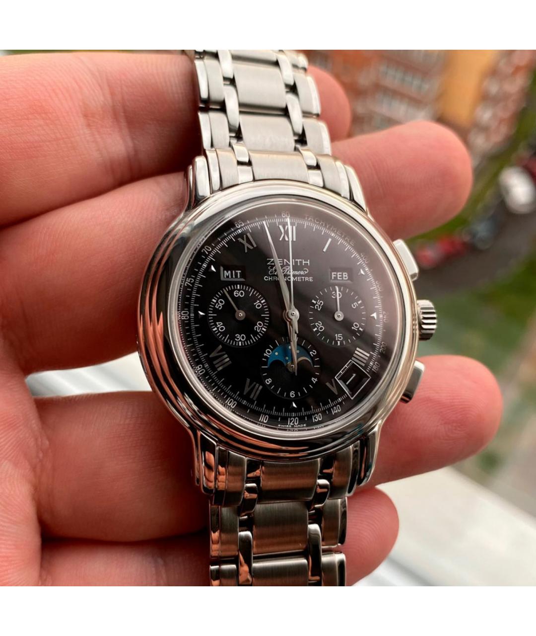 ZENITH Черные часы, фото 2