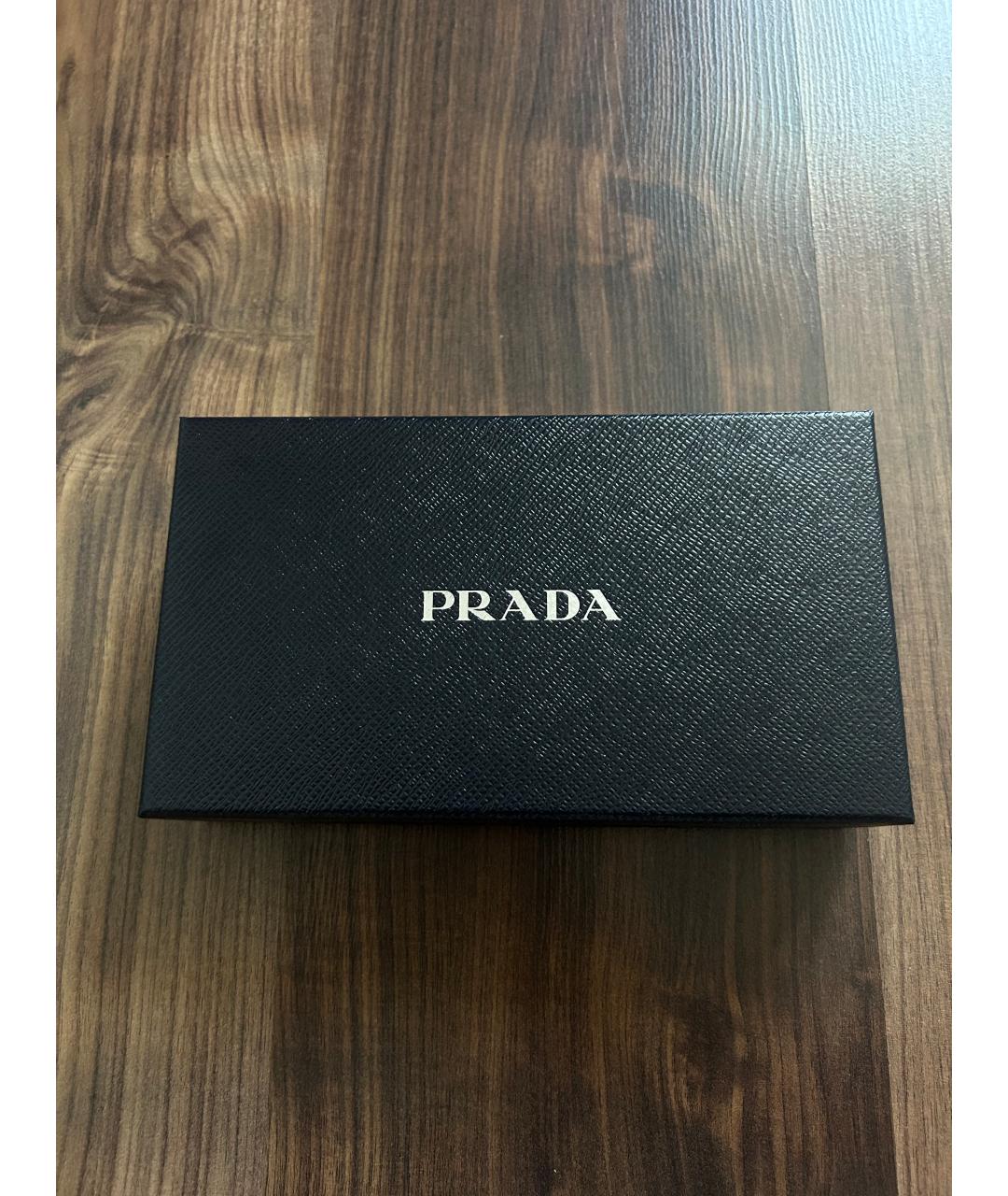 PRADA Бежевый кожаный кошелек, фото 7