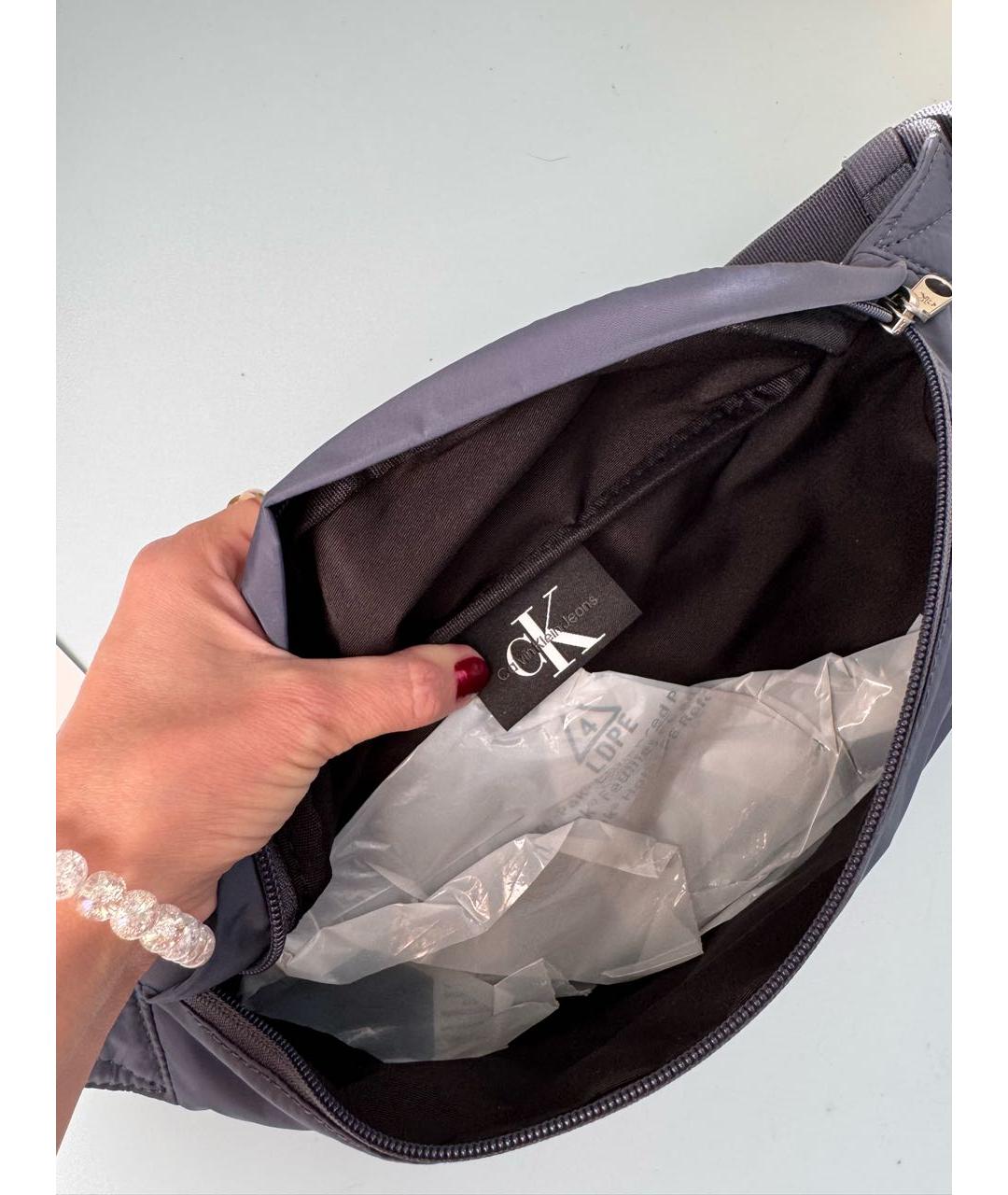 CALVIN KLEIN Синяя поясная сумка, фото 3