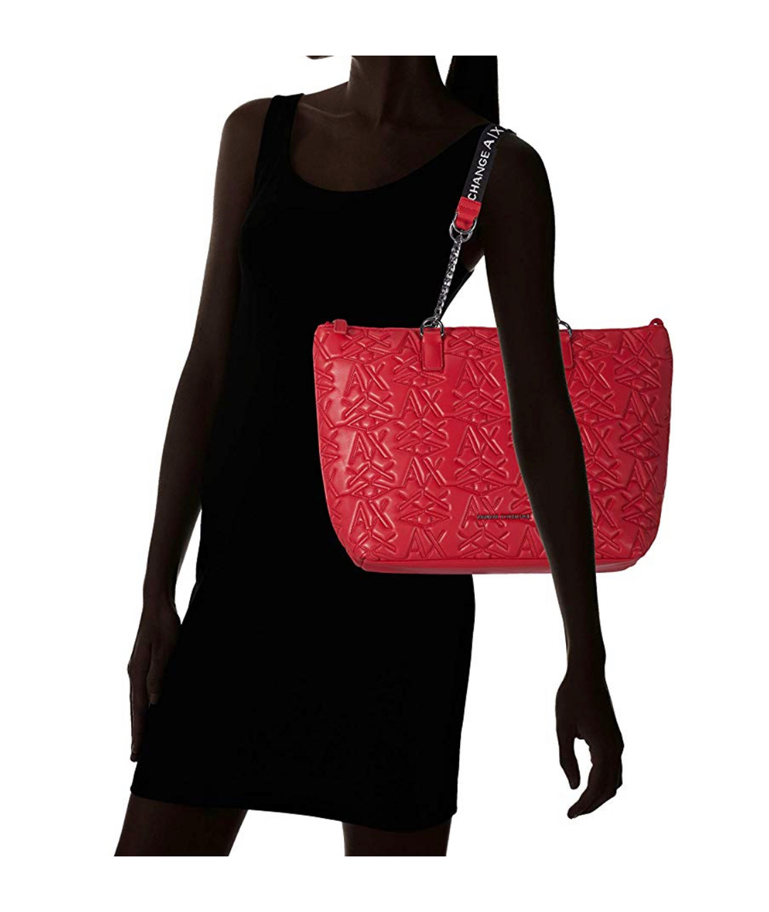 EMPORIO ARMANI Красная сумка тоут из искусственной кожи, фото 5