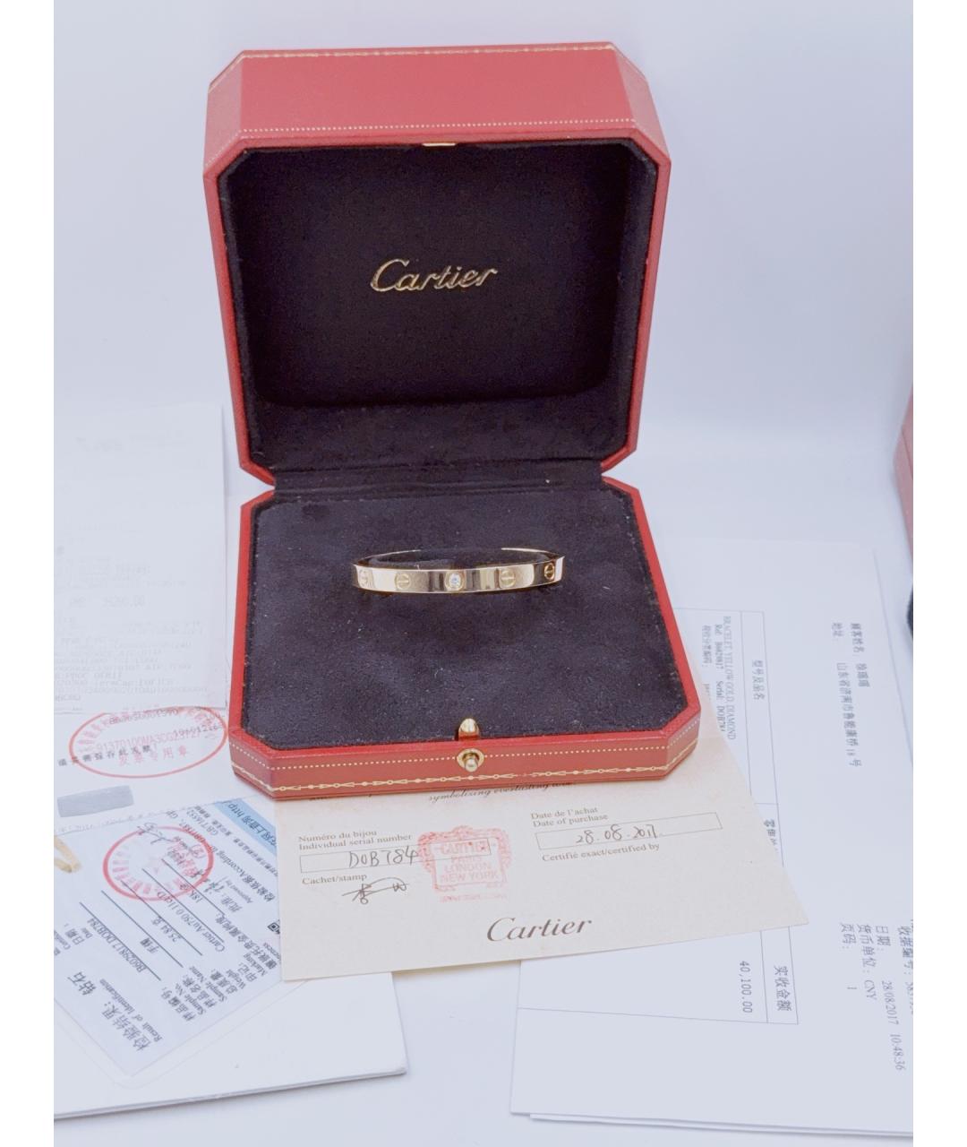 CARTIER Золотой браслет из желтого золота, фото 2