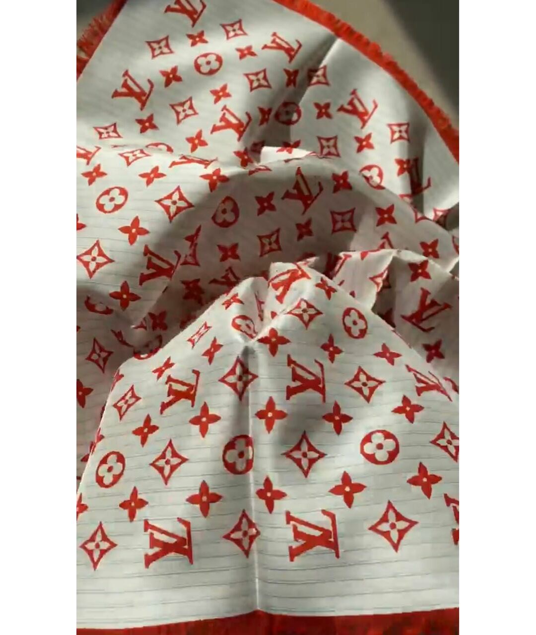 LOUIS VUITTON PRE-OWNED Белый шелковый шарф, фото 2