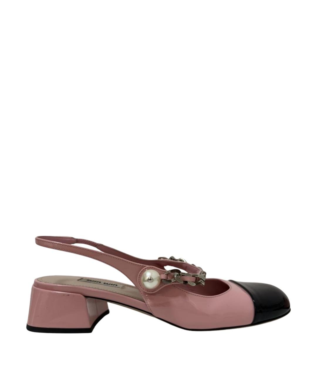 MIU MIU Розовые туфли из лакированной кожи, фото 1