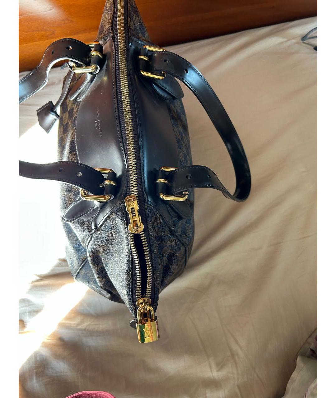 LOUIS VUITTON Коричневая сумка с короткими ручками, фото 4