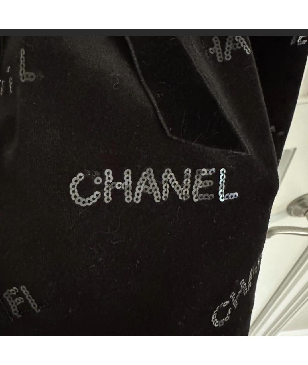 CHANEL Черная велюровая юбка мини, фото 5