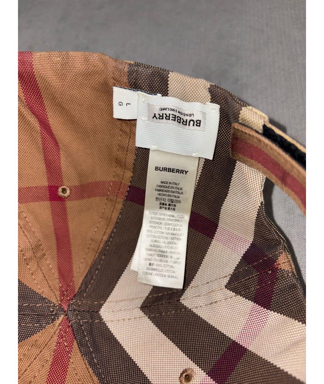 BURBERRY Бежевая кепка/бейсболка, фото 4
