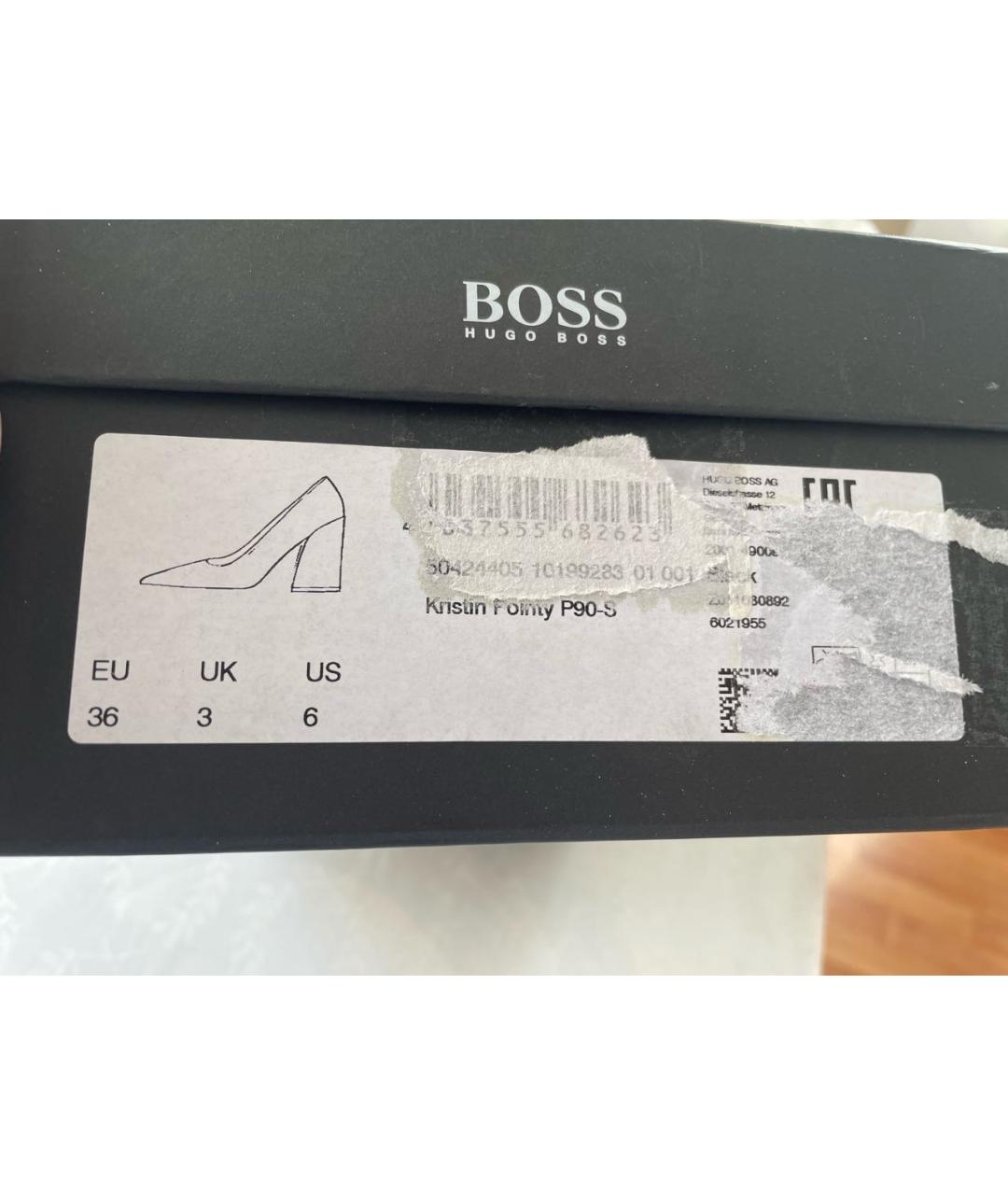HUGO BOSS Черные замшевые туфли, фото 6