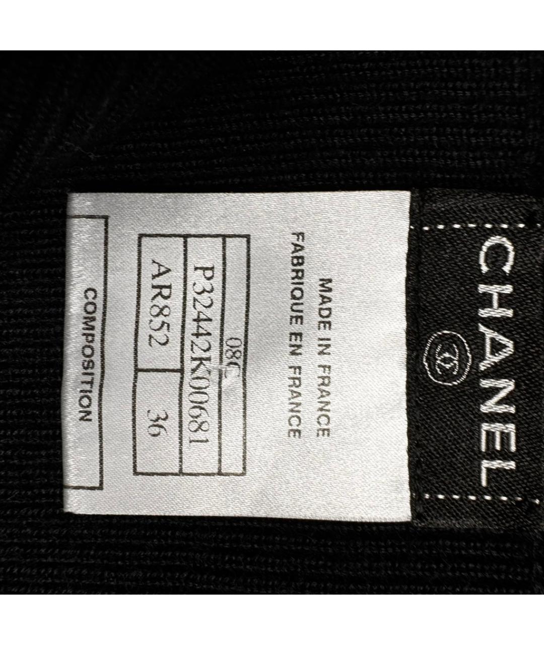 CHANEL Темно-синее хлопко-эластановое повседневное платье, фото 5