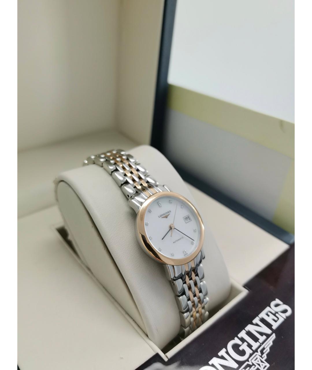 LONGINES Белые металлические часы, фото 2