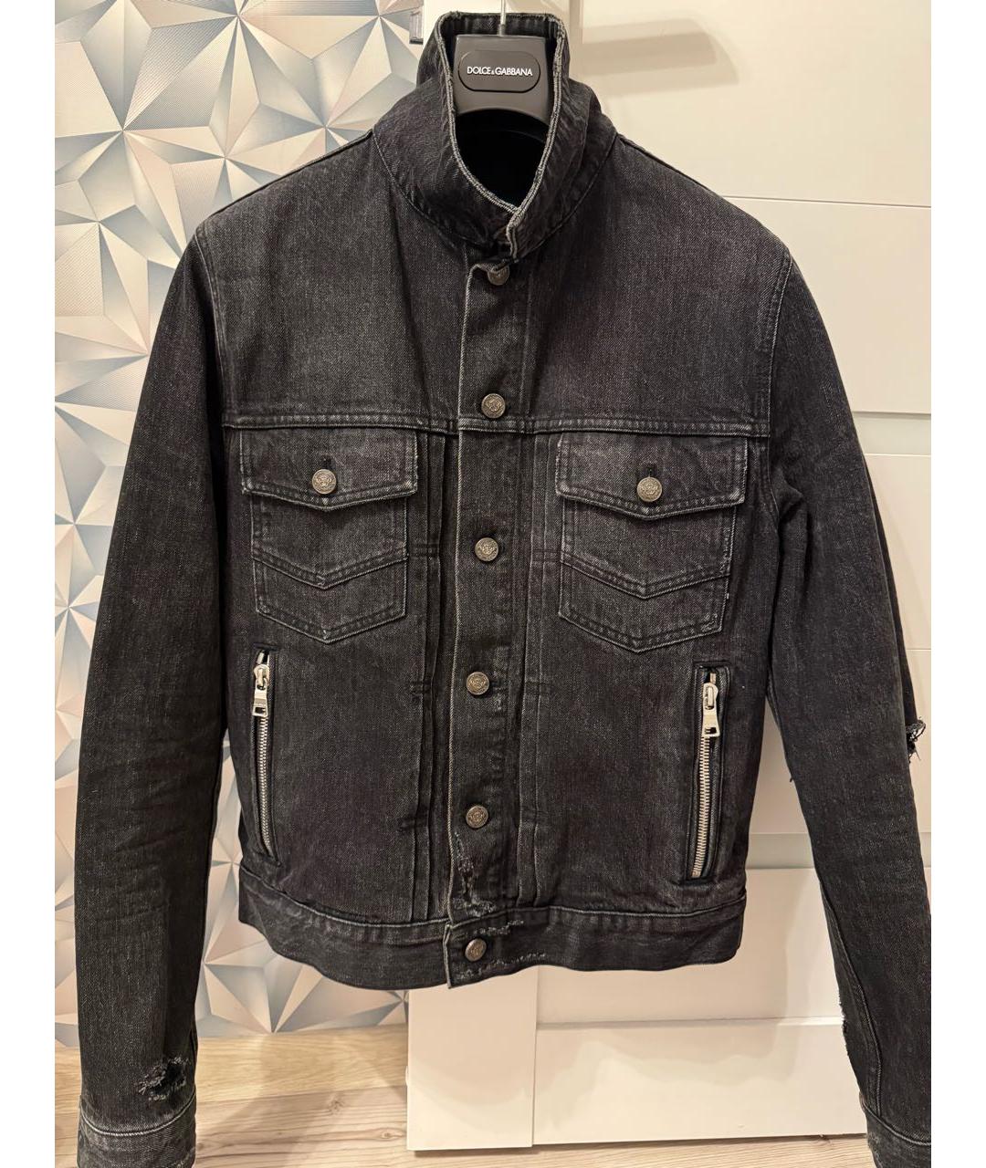 BALMAIN Черная деним куртка, фото 8