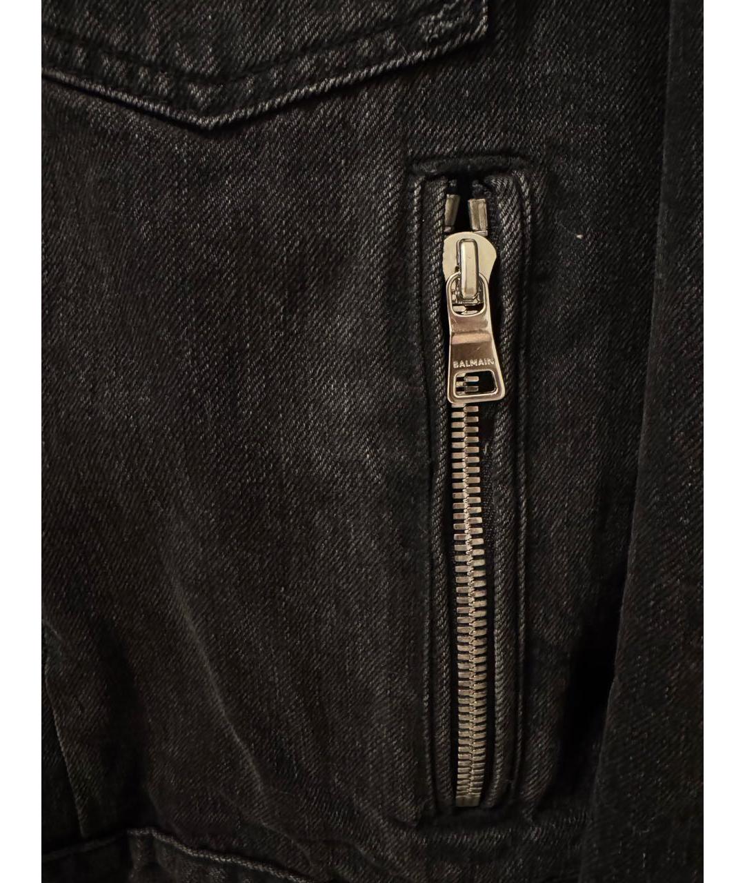 BALMAIN Черная деним куртка, фото 5