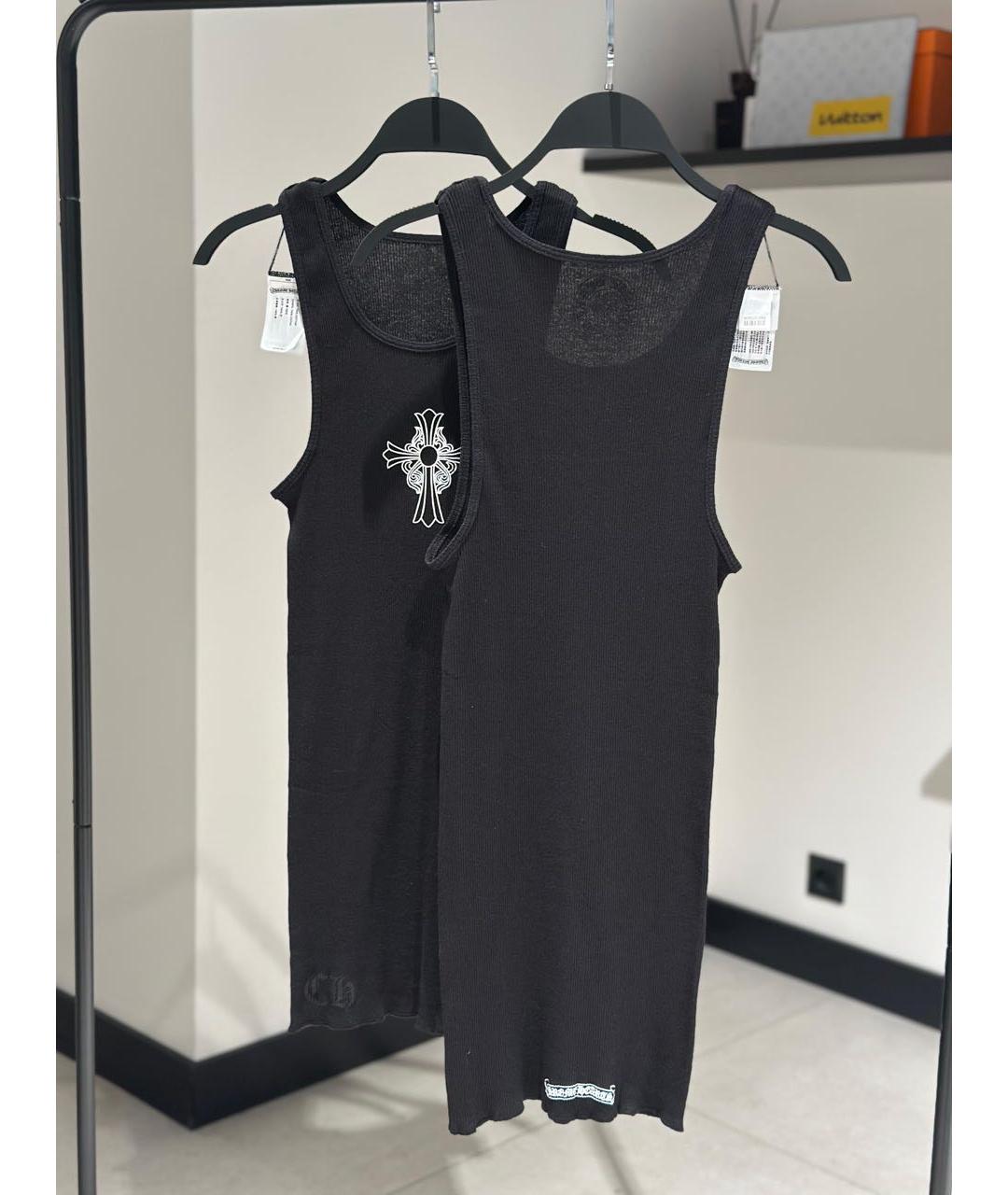 CHROME HEARTS Черная хлопковая майка, фото 2