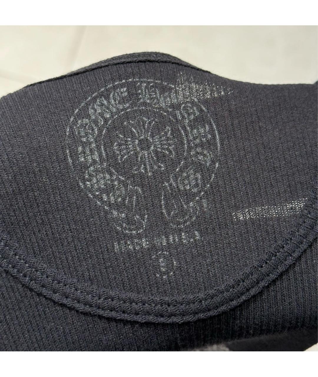 CHROME HEARTS Черная хлопковая майка, фото 5