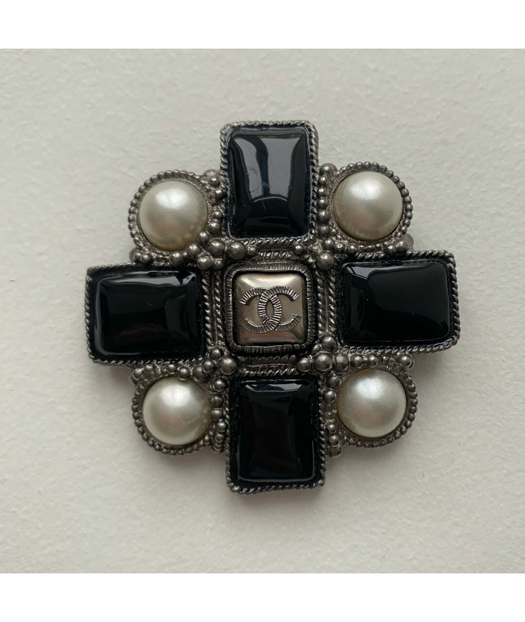 CHANEL Серебряная металлическая булавка / брошь, фото 4