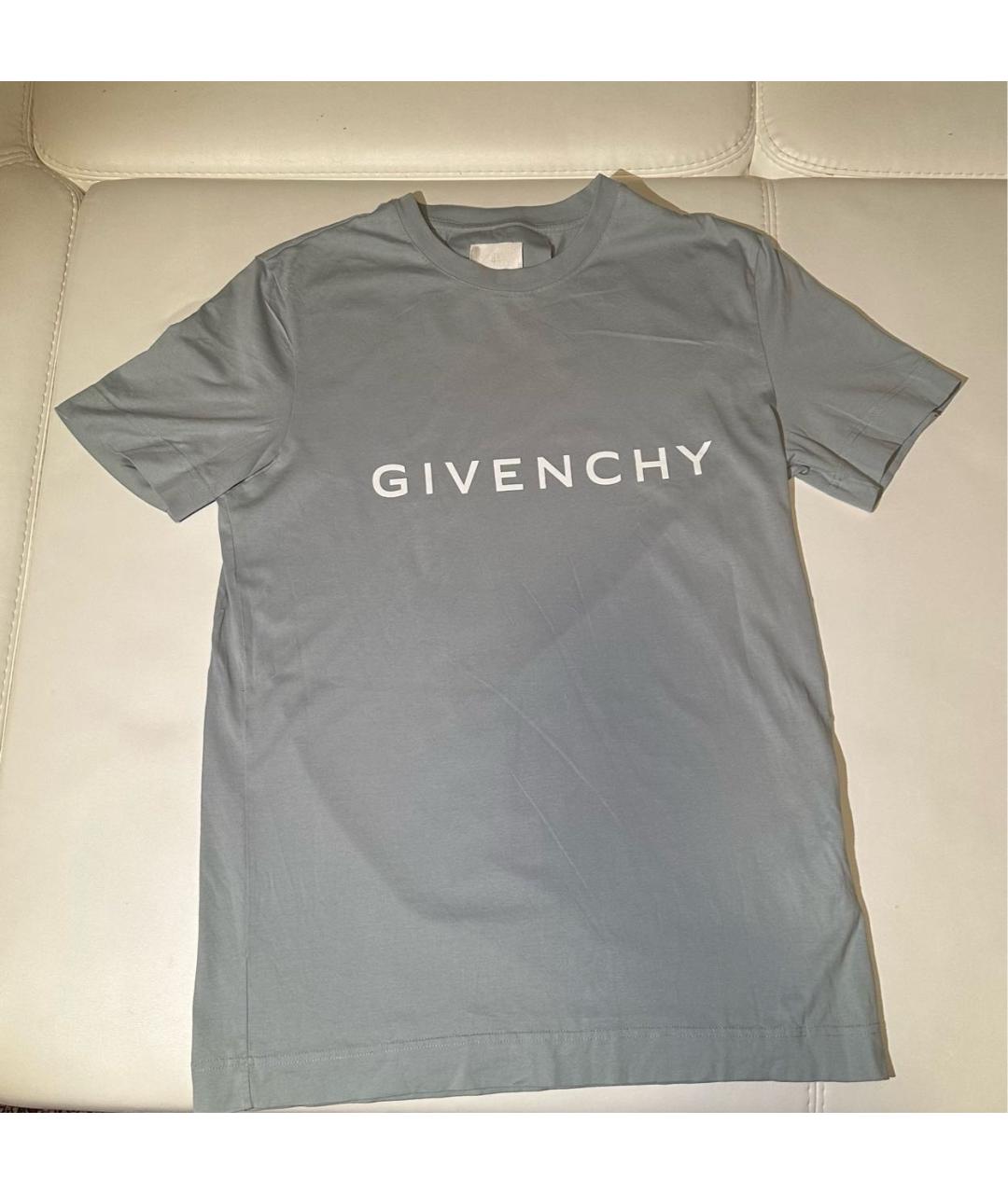 GIVENCHY Голубая хлопковая футболка, фото 5