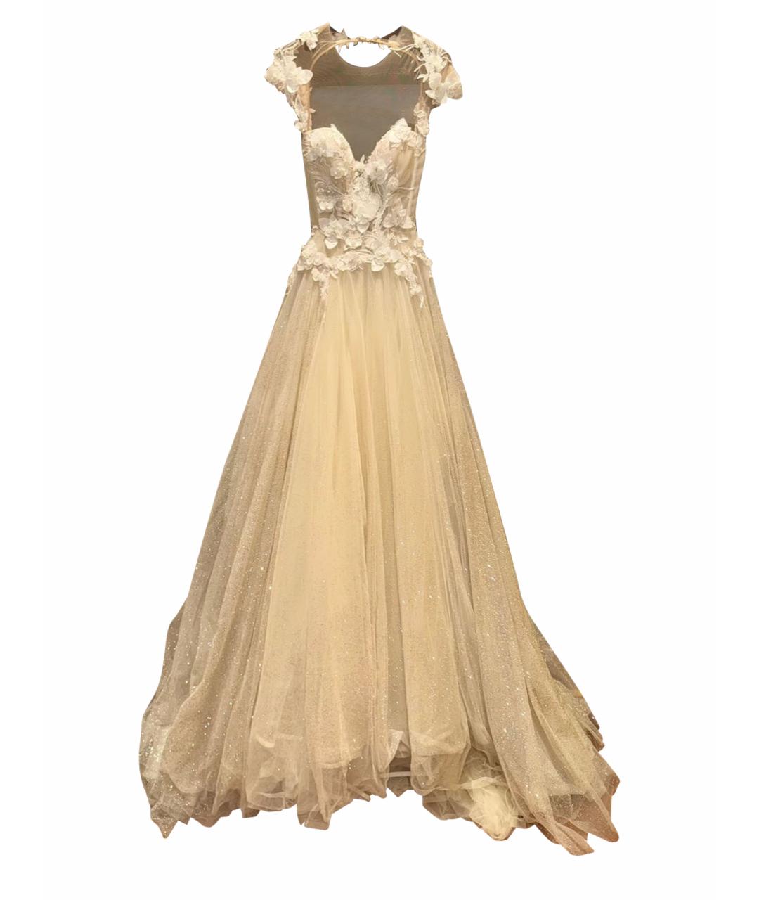 GALIA LAHAV Белое шелковое свадебное платье, фото 1