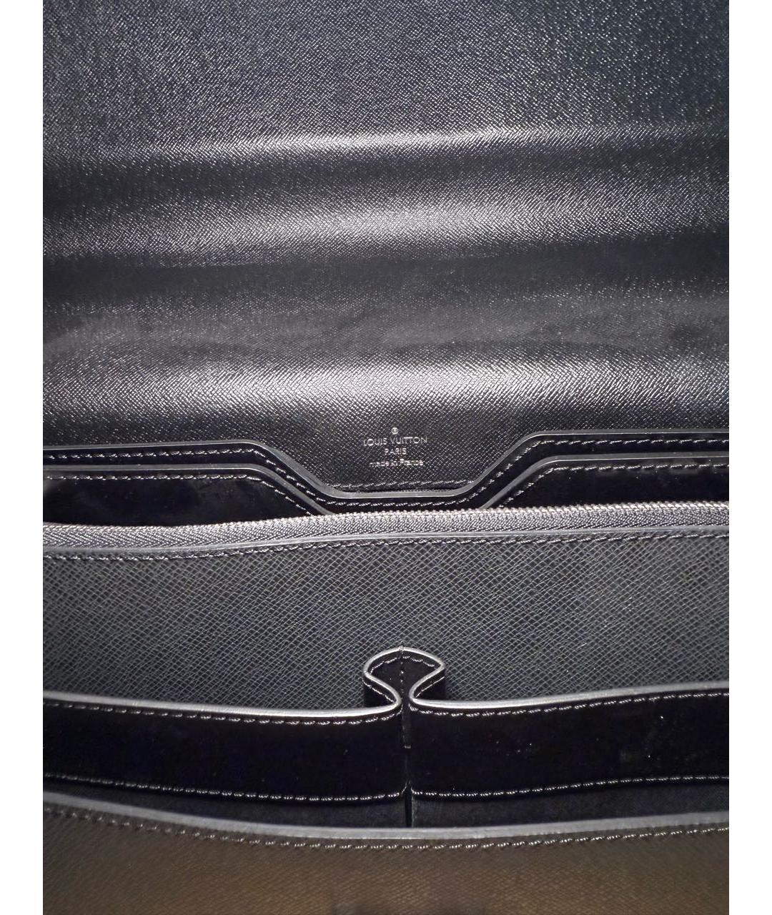 LOUIS VUITTON Коричневый кожаный портфель, фото 7