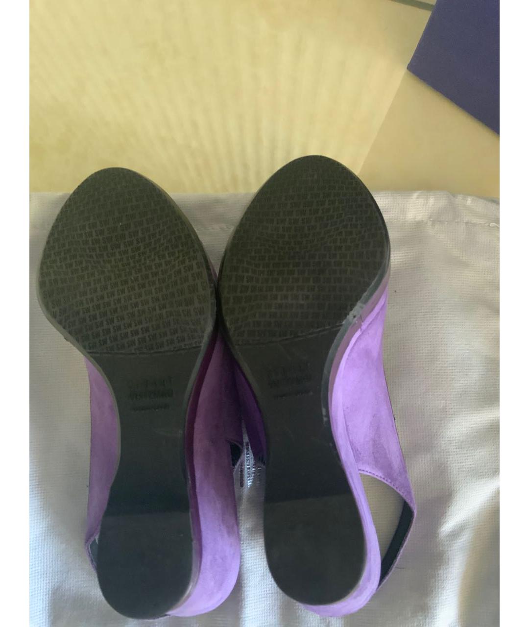STUART WEITZMAN Фиолетовые замшевые босоножки, фото 5