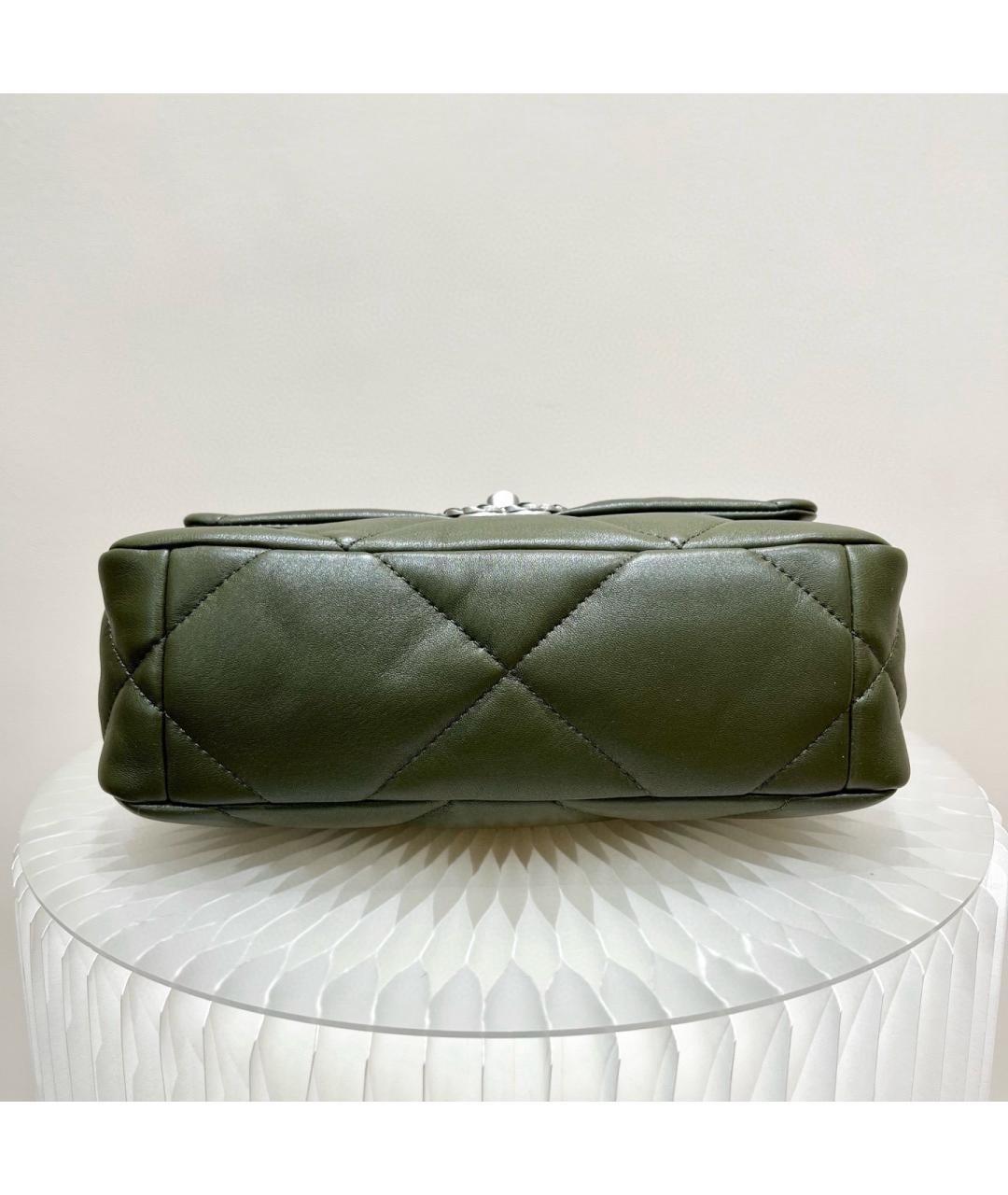 CHANEL Зеленая кожаная сумка через плечо, фото 4