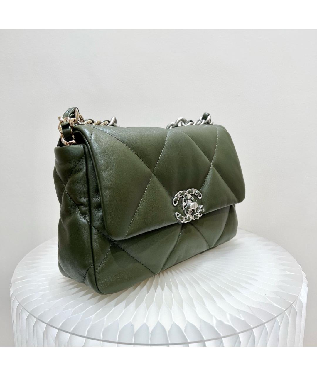 CHANEL Зеленая кожаная сумка через плечо, фото 3