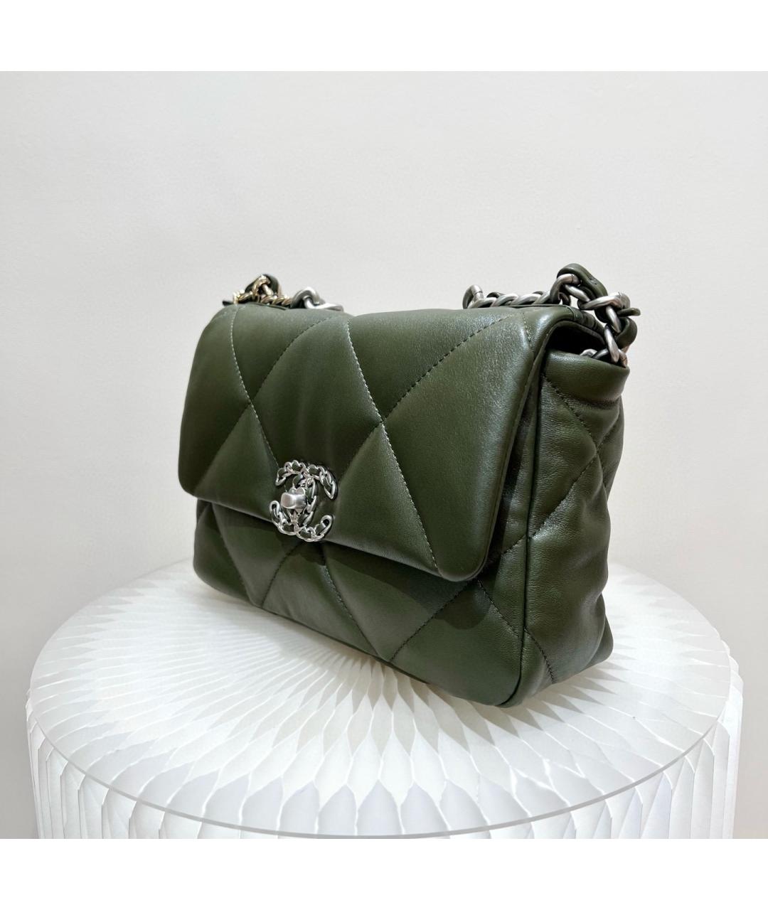 CHANEL Зеленая кожаная сумка через плечо, фото 2