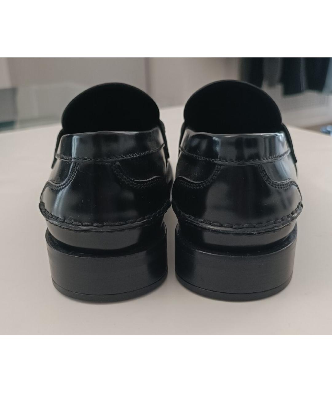 PRADA Черные кожаные лоферы, фото 4