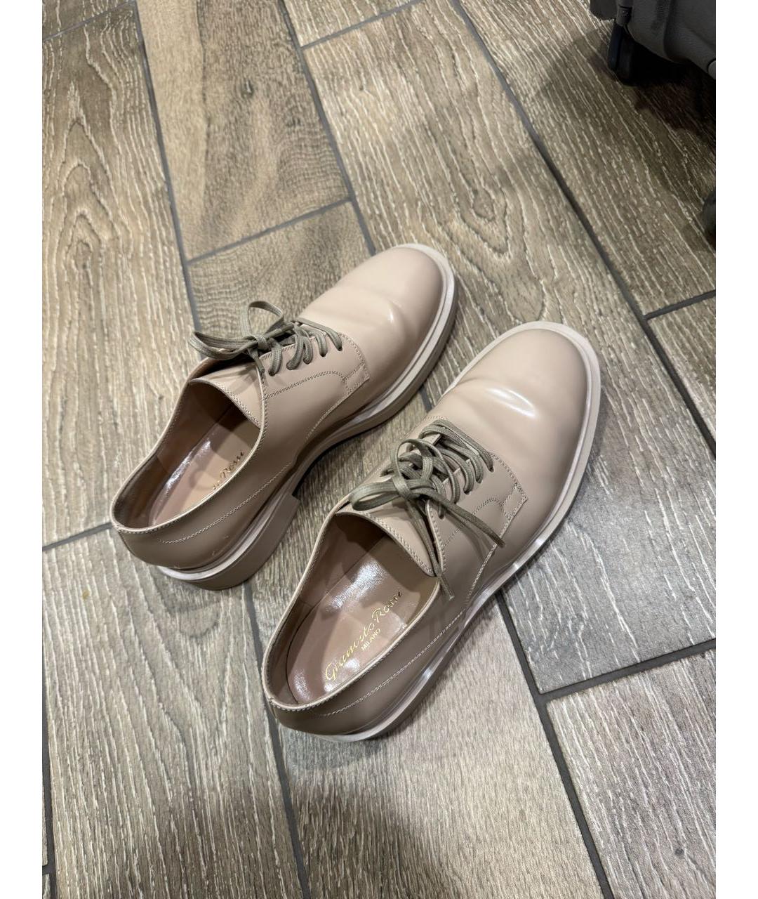 GIANVITO ROSSI Бежевые ботинки из лакированной кожи, фото 5