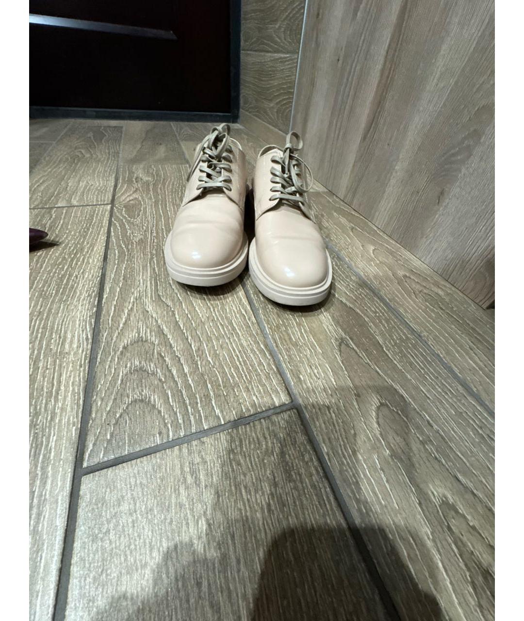 GIANVITO ROSSI Бежевые ботинки из лакированной кожи, фото 2
