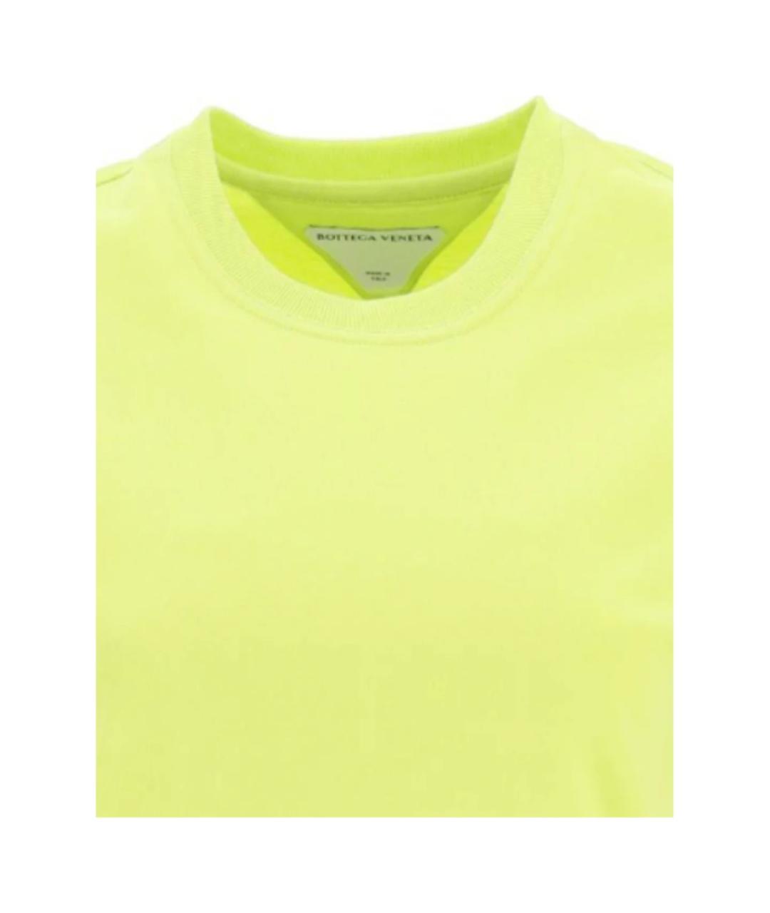BOTTEGA VENETA Зеленая хлопковая футболка, фото 2