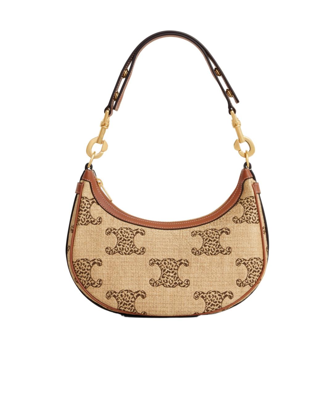 CELINE Коричневая тканевая сумка через плечо, фото 1