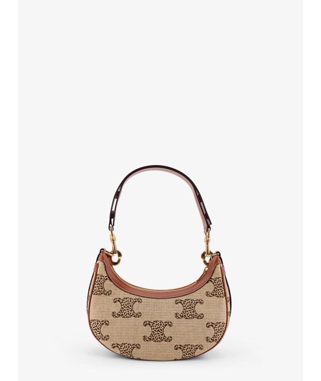 CELINE Коричневая тканевая сумка через плечо, фото 3