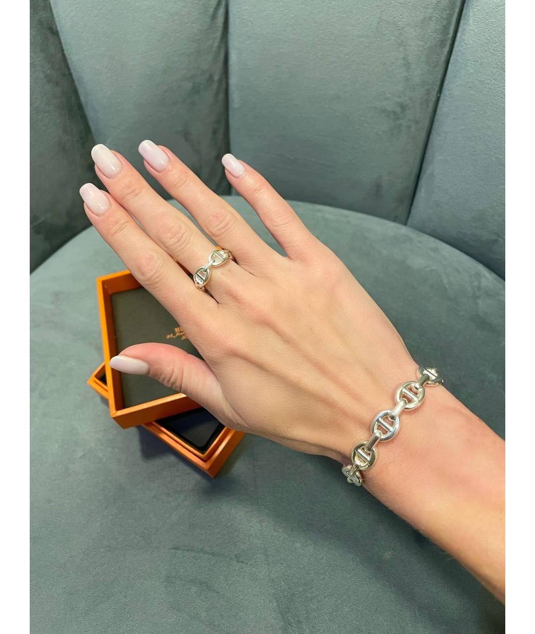 HERMES Серебряное серебряное кольцо, фото 2