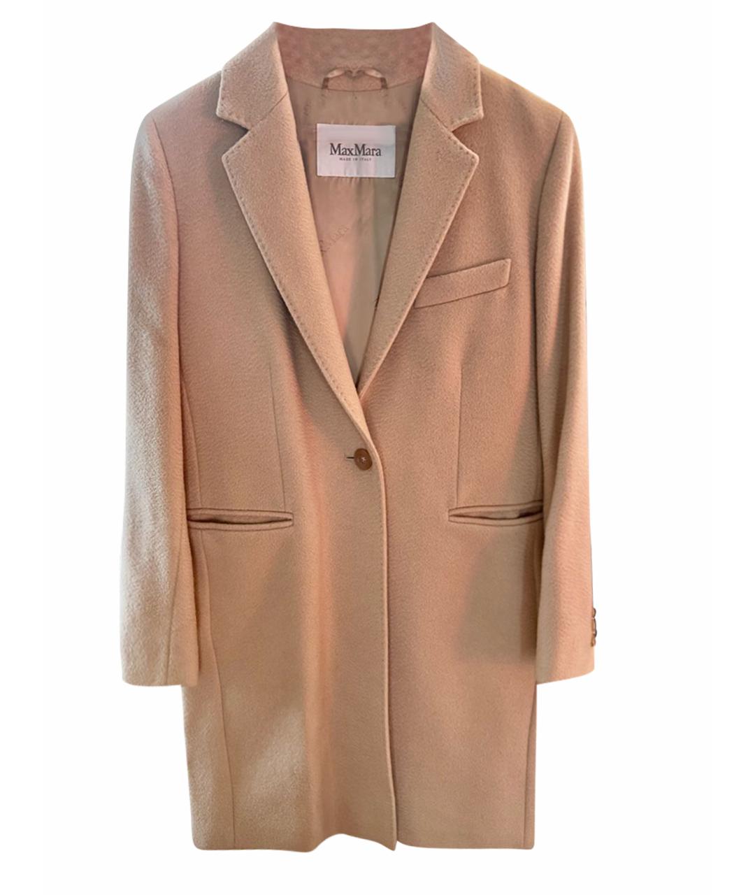 MAX MARA Бежевое шерстяное пальто, фото 1