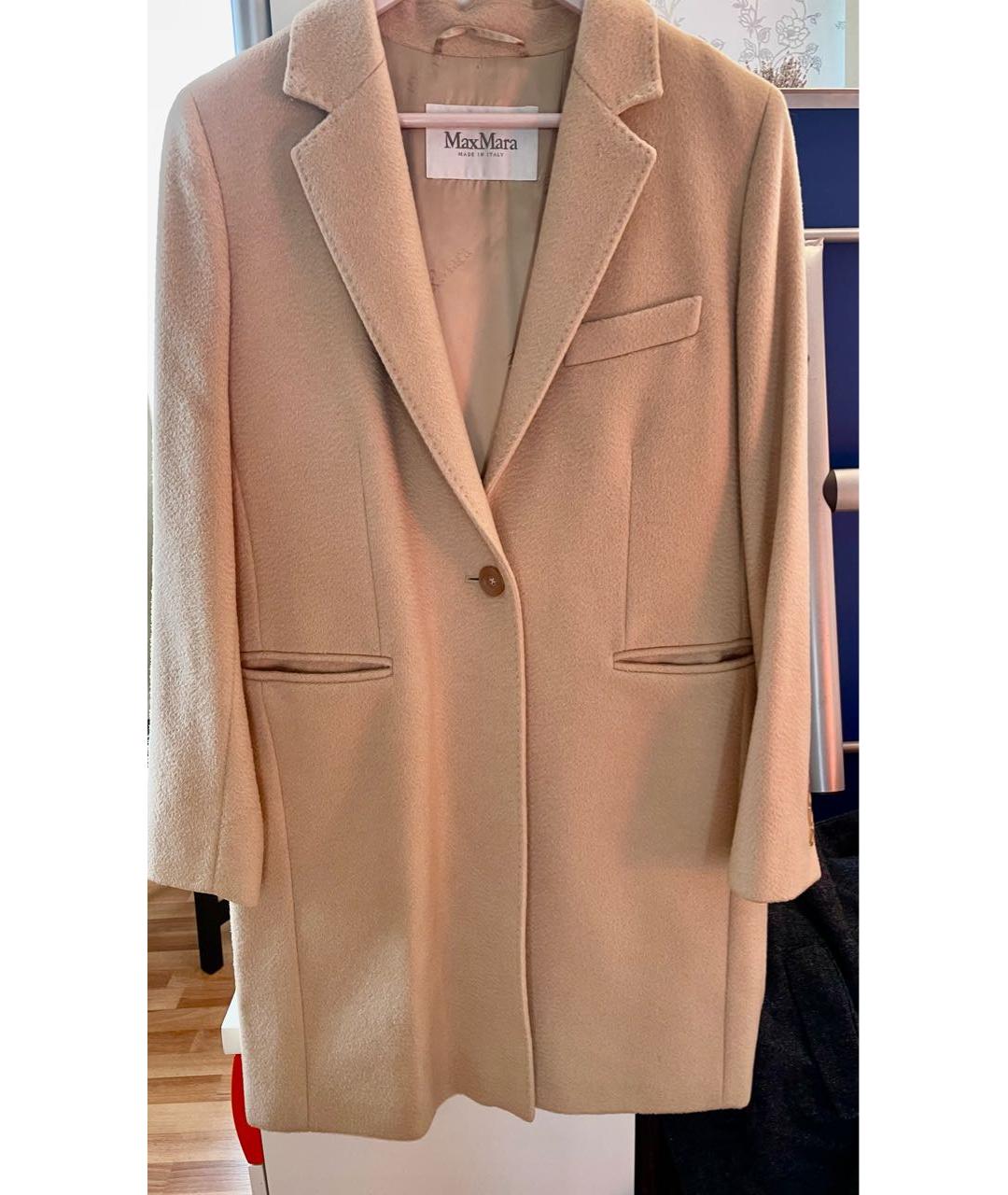 MAX MARA Бежевое шерстяное пальто, фото 7